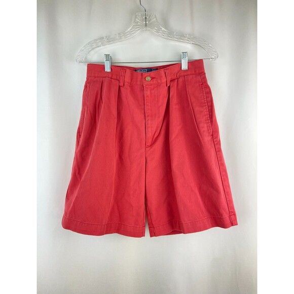 Polo by Ralph Lauren Men's Classic Fit Chino Shorts Size 30 Salmon Pink Preppy - Picture 1 of 12